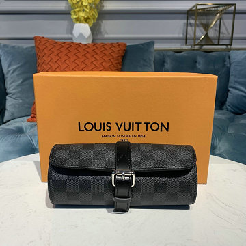 商品名称：ルイヴィトン LOUISVUITTON  057-N41137 2019年最新入荷 エテュイ 3 モントル ウォッチケース 腕時計 収納箱 時計収納袋 ダミエグラフィットキャンパス