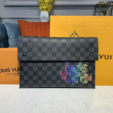 ルイヴィトン LOUISVUITTON  057-N60255Z 2019年最新入荷 アルファ トリプロポーチ 3つセットアップ セカンドバッグ 手持ちかばん ダミエグラフィットキャンパス