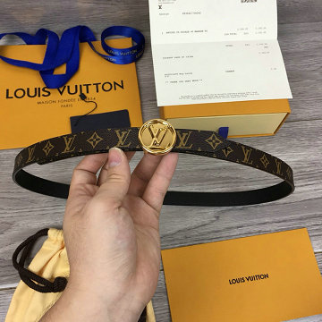 ルイヴィトン LOUISVUITTON  057-M0053 2019年最新入荷 サンチュール LV サークル 20mm ベルト リバーシブル レディース用 レザー モノグラムキャンパス