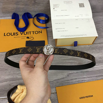 ルイヴィトン LOUISVUITTON 057-M0053V  2019年最新入荷 サンチュール LV サークル 20mm ベルト リバーシブル レディース用 レザー モノグラムキャンパス