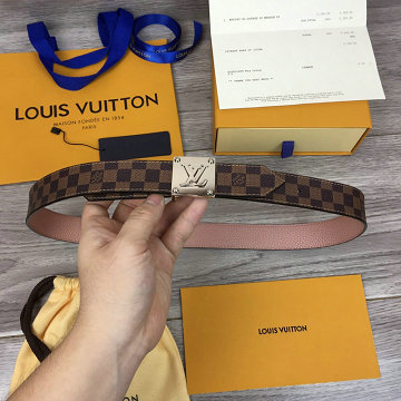 ルイヴィトン LOUISVUITTON  057-M0065 2019年最新入荷 サンチュール LV サークル 30mm リバーシブル ベルト レディース用 レザー