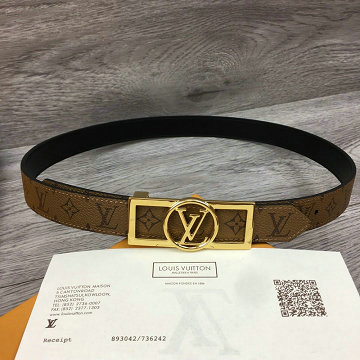 ルイヴィトン LOUISVUITTON  057-M0203U 2019年最新入荷 サンチュール ドーフィーヌ 25mm リバーシブル ベルト レディース用 レザー