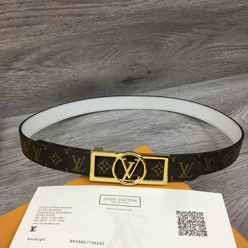ルイヴィトン LOUISVUITTON 057-M0208U  2019年最新入荷 サンチュール ドーフィーヌ 25mm リバーシブル ベルト レディース用 レザー