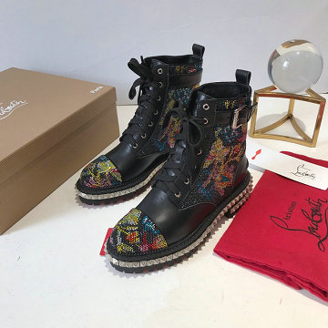 クリスチャンルブタン CHRISTIAN LOUBOUTIN  20200年秋冬最新作 マーティンブーツ ショートブーツ レディースシューズ レースアップ カジュアル