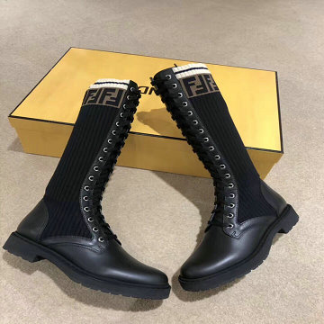 フェンディ FENDI  26-FDJ20006 20200年秋冬最新作 ロングブーツ レースアップブーツ レディースシューズ カジュアル 靴 レザー 通勤 通学