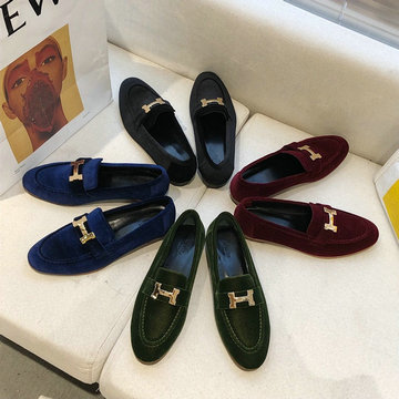 エルメス HERMES  26-HEJ20010 2020年秋冬最新作 ローファーシューズ フラットシューズ パンプス レディース 靴 スエード カジュアルシューズ