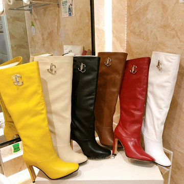 ジミーチュー JIMMY CHOO 26-JCJ20008  2020年秋冬最新作 ロングブーツ ハイヒールブーツ レディースシューズ ピンヒール 靴 レザー カジュアルシューズ