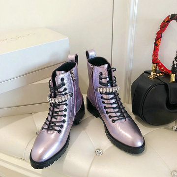 ジミーチュー JIMMY CHOO  26-JCJ20015 2020年秋冬最新作 ショートブーツ ローヒールシューズ レディース 靴 レザー カジュアルシューズ レースアップ 滑り止め 通勤 通学