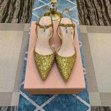 ミュウミュウ MIUMIU  26-MMJ20001 2020年秋冬最新作 ハイヒールシューズ とんがりトウ サマーサンダル レディースシューズ 靴 レザー