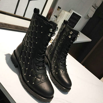 ヴァレンティノ Valentino  26-VTJ20008 20200年秋冬最新作 マーティンブーツ 中ブーツ レディースシューズ カジュアルシューズ 靴 レザー レースアップ
