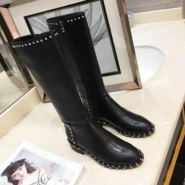 ヴァレンティノ Valentino 26-VTJ20009  20200年秋冬最新作 ロックスタッズ ロングブーツ レディースシューズ カジュアルシューズ 靴 レザー