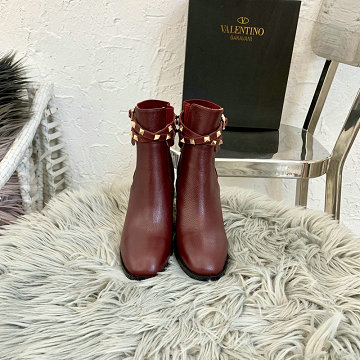 ヴァレンティノ Valentino  26-VTJ20012 20200年秋冬最新作 ロックスタッズ ショートブーツ レディースシューズ カジュアルシューズ 靴 レザー