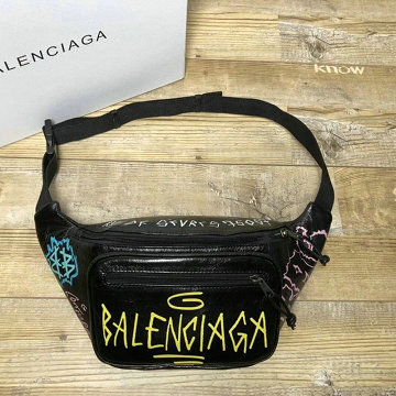 バレンシアガ BALENCIAGA  YUN-BA085330Y 2019年最新入荷 グラフィティ エブリデイ ベルトパック ウェストバッグ ボディバッグ ベルトバッグ レザー