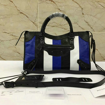 商品名称：バレンシアガ BALENCIAGA  YUN-BA115748T 2019年最新入荷 クラシック シティ ハンドキャリーバッグ 2way ショルダーバッグ ストライプ 旅行かばん レザー