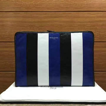 バレンシアガ BALENCIAGA  YUN-BA443093T 2019年最新入荷 手持ちかばん セカンドバッグ ストライプ クラッチバッグ ビジネス メンズ レザー