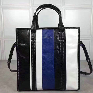 商品名称：バレンシアガ BALENCIAGA 2019年最新入荷 バザール ショッパー ハンドバッグ 2way クロスボディバッグ ストライプ ショッピングバッグ レザー