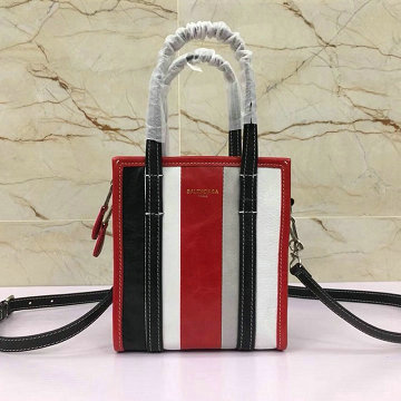 バレンシアガ BALENCIAGA  YUN-BA513988 2019年最新入荷 バザール ショッパー XXS ハンドバッグ 2way クロスボディバッグ ストライプ ショッピングバッグ ミニ