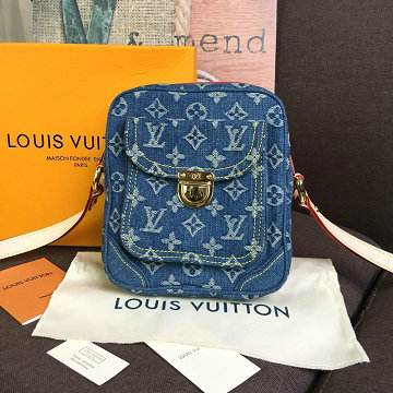 ルイヴィトン LOUISVUITTON 057-M95348 2019年最新入荷 カメラ バッグ モノグラムデニム ショルダーバッグ ブルー
