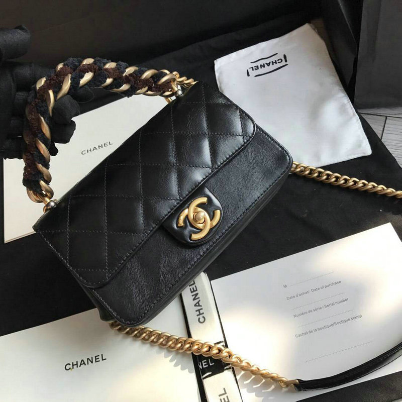 シャネル CHANEL 99-CHB19001 2019年最新入荷 トップハンドル トートバッグ 2way ショルダーバッグ レディース ハンドバッグ カーフスキン 黒
