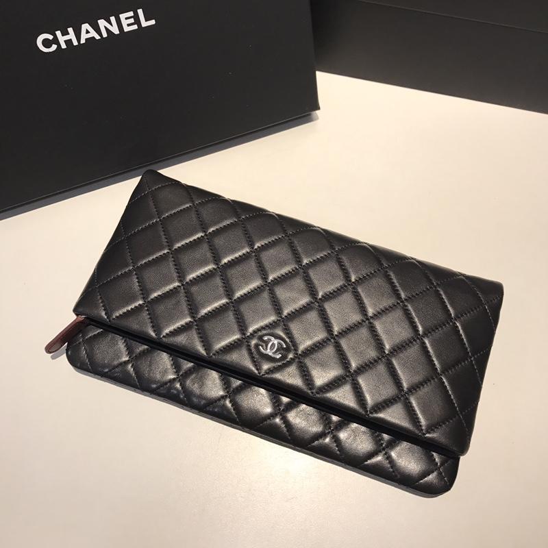 商品名称：シャネル CHANEL 99-CHB19004 2019年最新入荷 クラッチバッグ 手持ちかばん ハンドバッグ 折りたたみ ラムスキン 黒