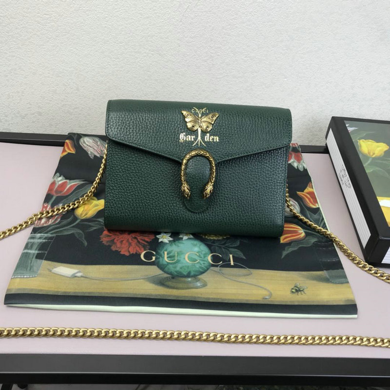 グッチ GUCCI  99-GG516920 2019年最新入荷 チェーンウォレット 斜め掛け ショルダーバッグ カーフスキン レディース 緑