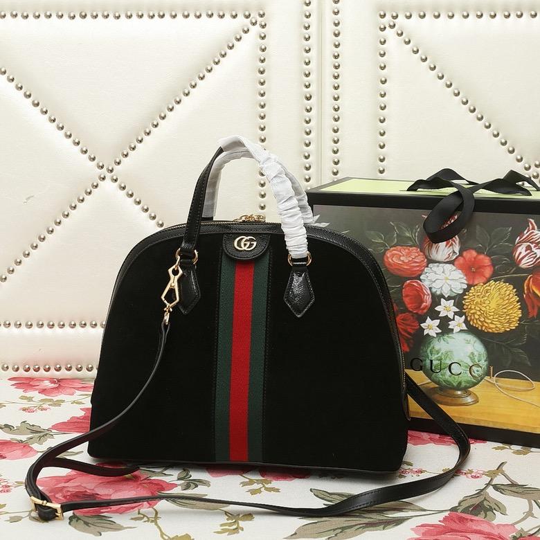 グッチ GUCCI  99-GG524533 2019年最新入荷 オフィディア ミディアム トップハンドルバッグ 2way ショルダーバッグ スエード 黒