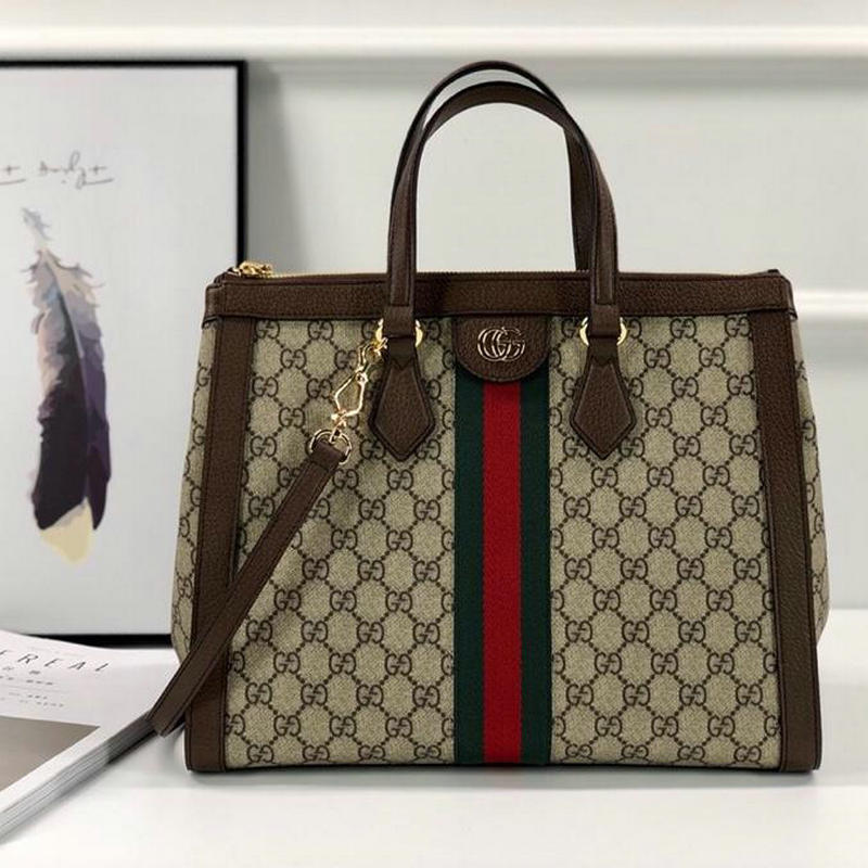 グッチ GUCCI 99-GG524537 2019年最新入荷 オフィディア GG ミディアム トップハンドルバッグ 2way ショルダーバッグ トートバッグ キャンパス レザー