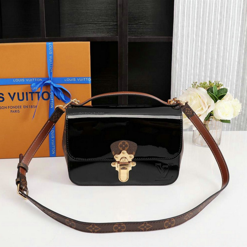 ルイヴィトン LOUISVUITTON 99-M51953 2019年最新入荷 チェリーウッド BB ハンドバッグ 2way ショルダーバッグ パテントレザー 黒