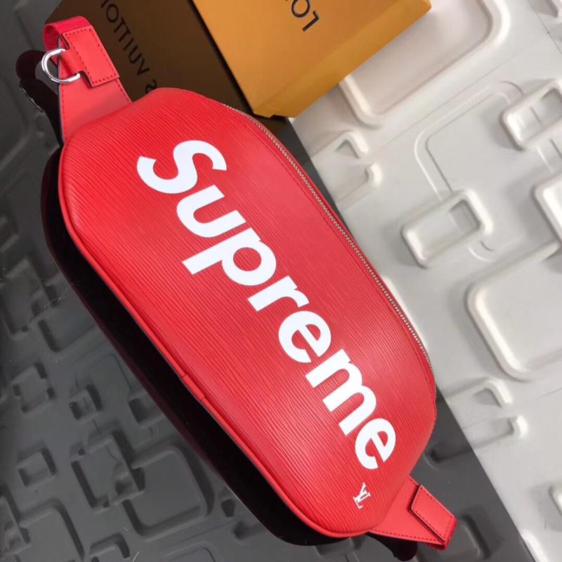 ルイヴィトン LOUISVUITTON 99-M53418 2019年最新入荷 シュプリーム supreme コラボ バムバッグ ボディ ショルダー バッグ ウェストバッグ エピレザー