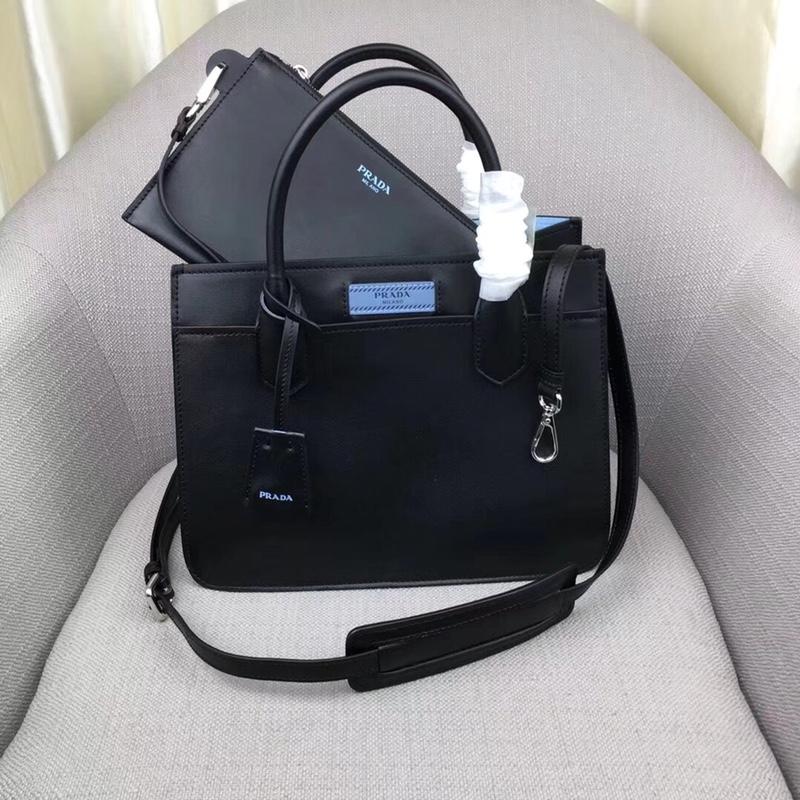 プラダ PRADA 2019年最新入荷 デュアル ハンドバッグ トートバッグ 2way ショルダーバッグ カーフスキン レディース