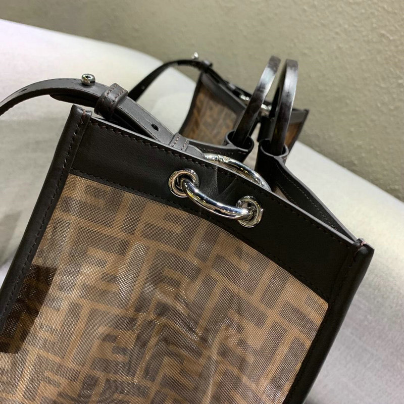 フェンディ FENDI BXN-FD75007 2019年最新作 ラナウェイ ショッピングバッグ トートバッグ レザー メッシュ ハンドバッグ
