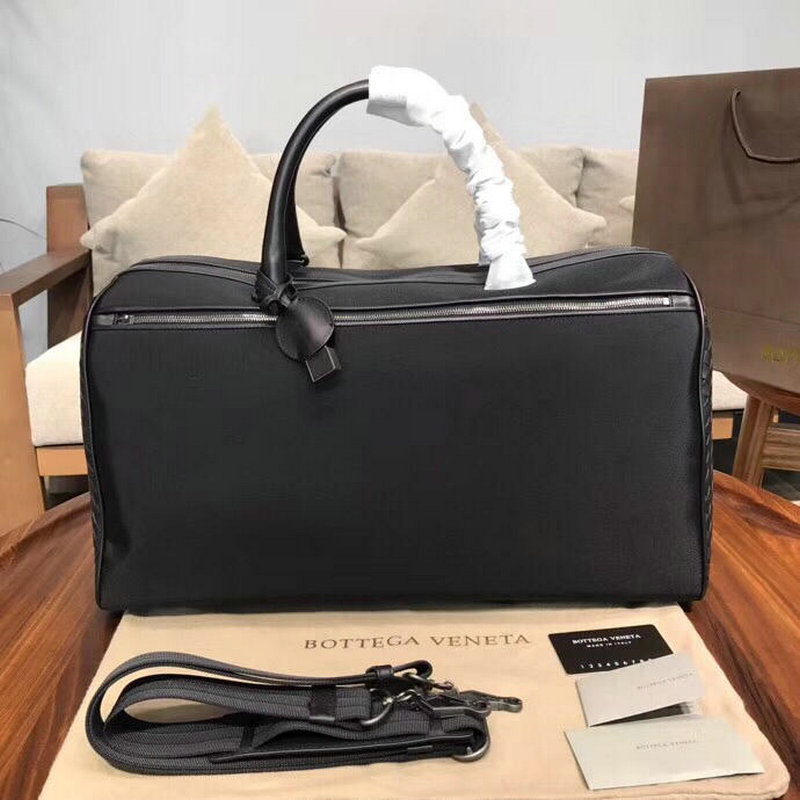 ボッテガヴェネタ BOTTEGAVENETA QJ-BOB19003 2019年最新入荷 ネロ ハイテクキャンバス ダッフルバッグ トラベルバッグ トートバッグ 旅行 出張