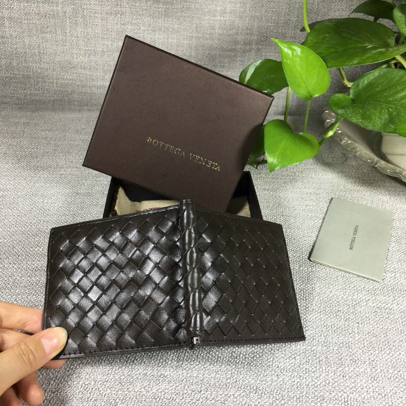 ボッテガヴェネタ BOTTEGAVENETA QJ-BOS19001 2019年最新入荷 ネロ イントレチャート VN マネークリップ付き 二つ折り ウォレット カードケース