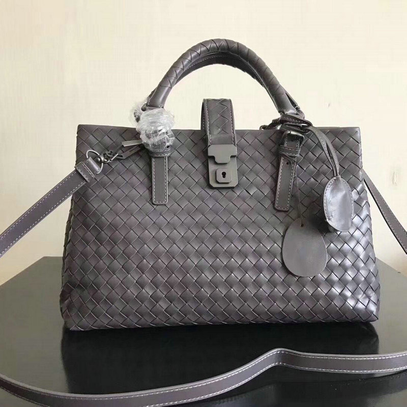 ボッテガヴェネタ BOTTEGAVENETA QJ-BOV7453NHZ 2019年最新入荷 イントレチャート カーフ ベビー ローマバッグ ハンドバッグ 2way ショルダーバッグ カーフスキン 黒