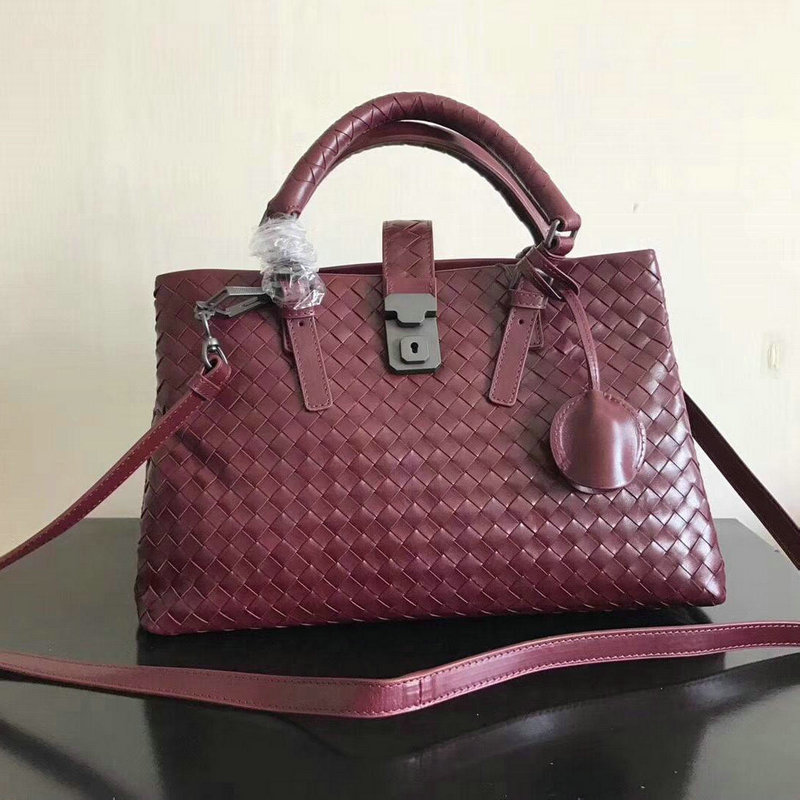 ボッテガヴェネタ BOTTEGAVENETA QJ-BOV7453NJH 2019年最新入荷 イントレチャート カーフ ベビー ローマバッグ ハンドバッグ 2way ショルダーバッグ カーフスキン 黒