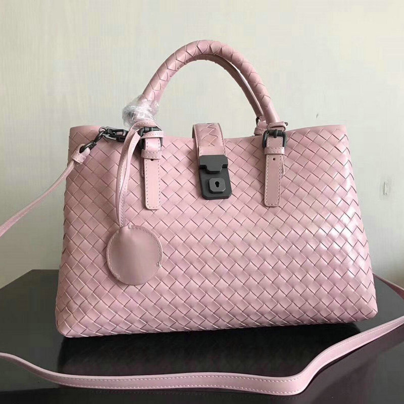 ボッテガヴェネタ BOTTEGAVENETA QJ-BOV7453NQF 2019年最新入荷 イントレチャート カーフ ベビー ローマバッグ ハンドバッグ 2way ショルダーバッグ カーフスキン 黒
