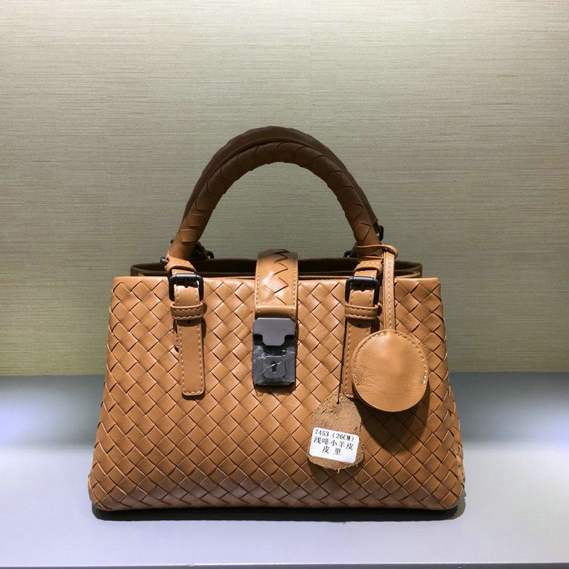 ボッテガヴェネタ BOTTEGAVENETA QJ-BOV7453YQF 2019年最新入荷 イントレチャート カーフ ベビー ローマバッグ ハンドバッグ 2way ショルダーバッグ ラムスキン