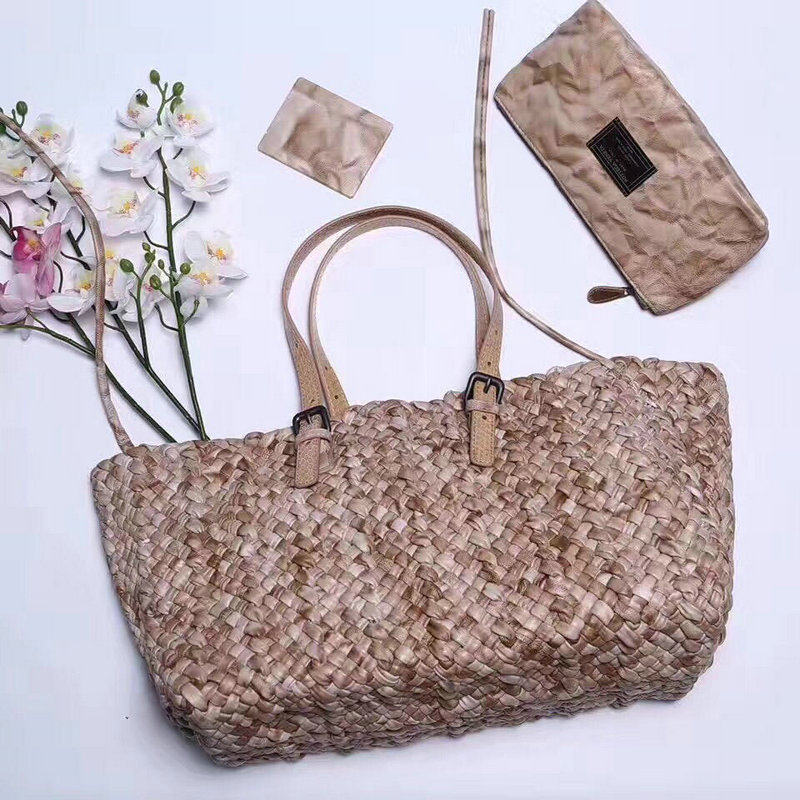 ボッテガヴェネタ BOTTEGAVENETA QJ-BOV9889X 2019年最新入荷 ショッピングバッグ ハンドバッグ ポーチ付き トートバッグ ラムスキン 大容量