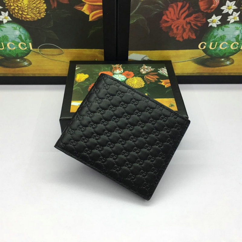 商品名称：グッチ GUCCI 057-GG260987 2019年最新入荷 シグネチャー 二つ折り短財布 メンズ カードポケット 札入れ レザー 黒