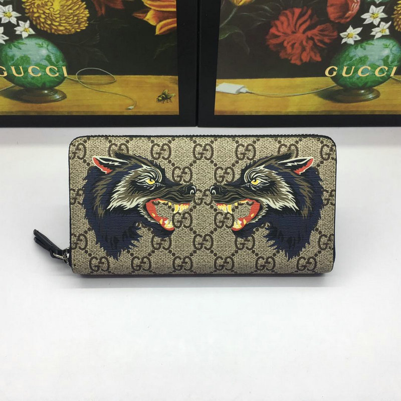 グッチ GUCCI 057-GG451273D 2019年最新入荷 GGシュプリーム ジップラウンドウォレット ファスナー長財布 キャンパス レザー プレゼント ギフト