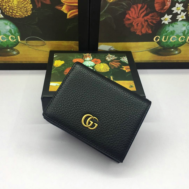 グッチ GUCCI 057-GG456126 2019年最新入荷 プチ マーモント レザー カードケース 二つ折り短財布 コイン＆札入れ付き プレゼント ギフト