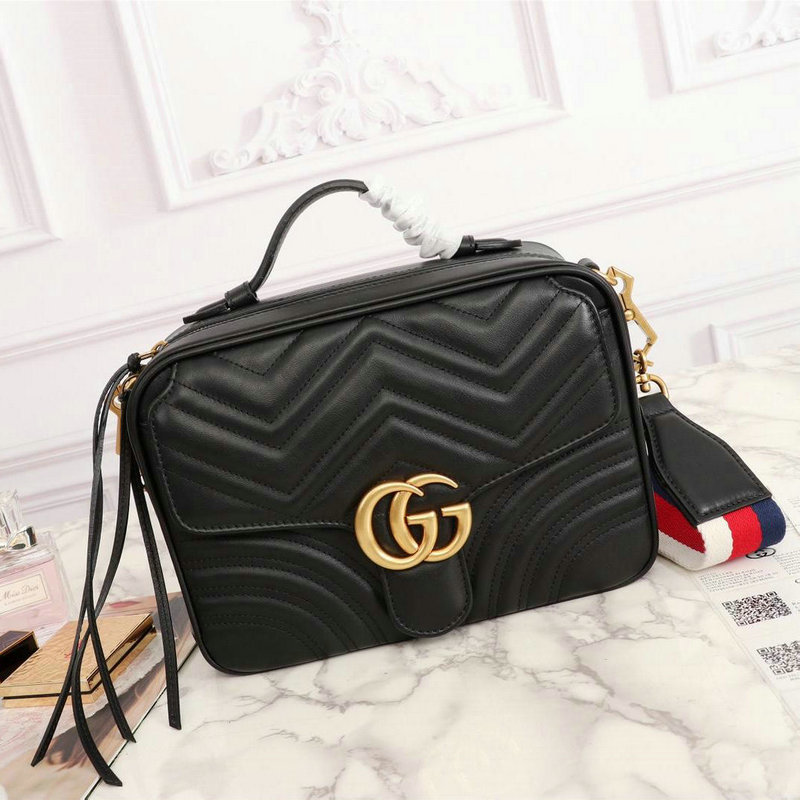 商品名称：グッチ GUCCI 057-GG498100 2019年最新入荷 GGマーモント トップハンドルバッグ トートバッグ 2way ショルダーバッグ カーフスキン