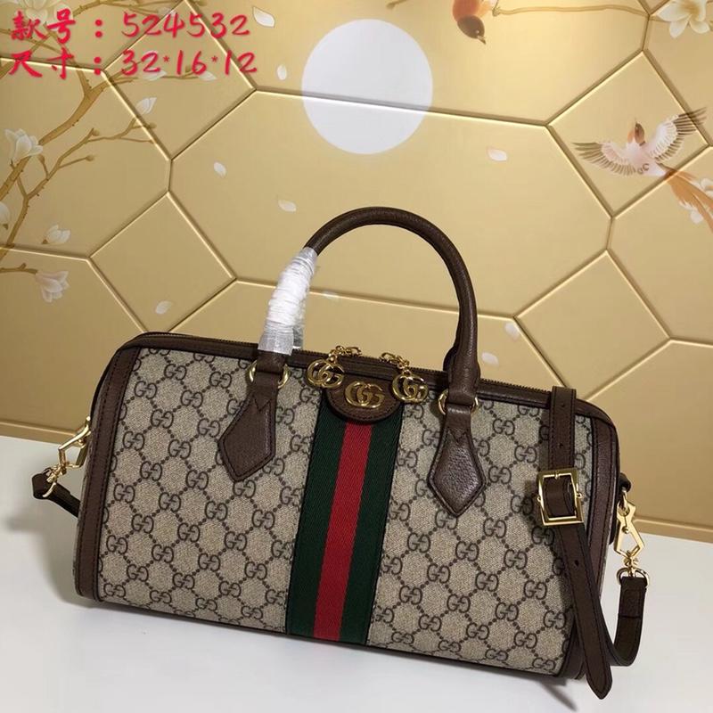 グッチ GUCCI 057-GG524532B 2019年最新入荷 ミディアム トップハンドルバッグ 2way ショルダーバッグ スエード レディース 黒