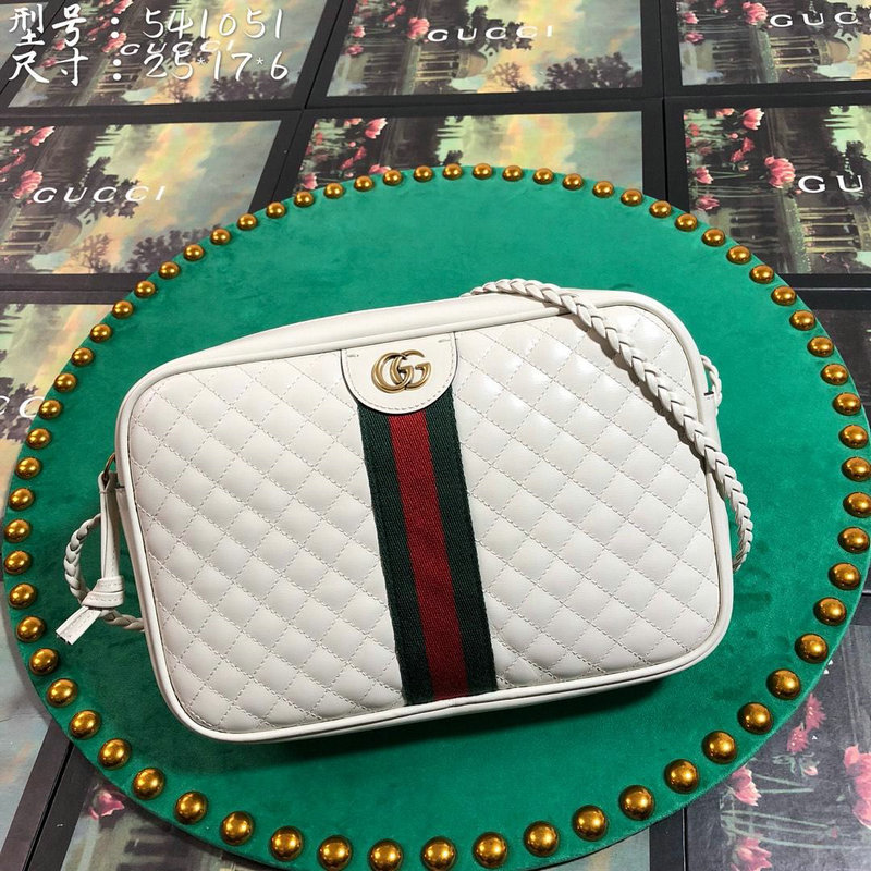 GUCCI グッチ 057-GG541051 2019年最新入荷 ラミネート レザー スモール 斜め掛け ショルダーバッグ レディース 白