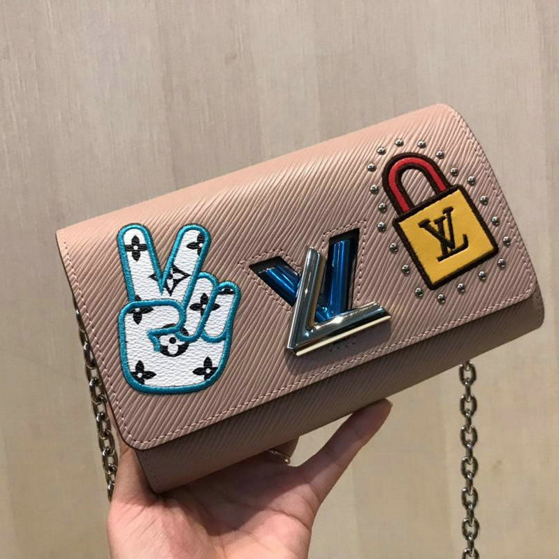 ルイヴィトン LOUISVUITTON 057-M63320F 2019年最新入荷 ポルトフォイユ ツイスト チェーンウォレット 二つ折り長財布 エピレザー