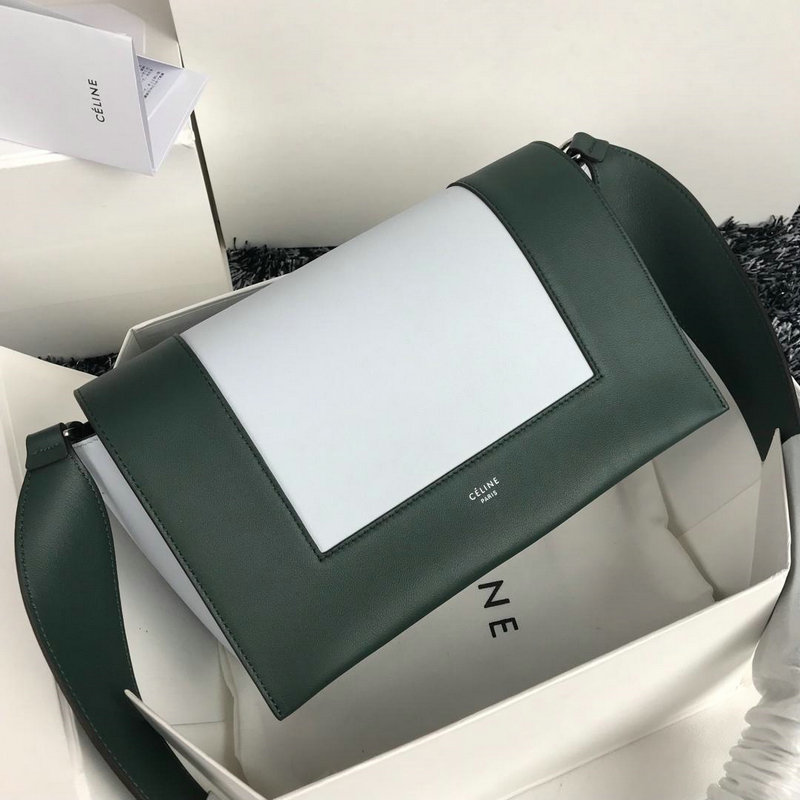 セリーヌ CELINE CC-CEB18003KB2019年最新入荷 フレーム ショルダーバッグ フラップバッグ バイカラー レザー