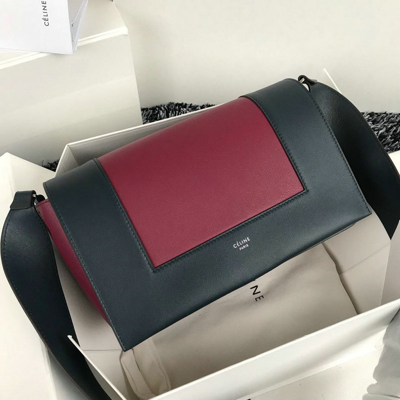 セリーヌ CELINE CC-CEB18003KJ 2019年最新入荷 フレーム ショルダーバッグ フラップバッグ バイカラー レザー