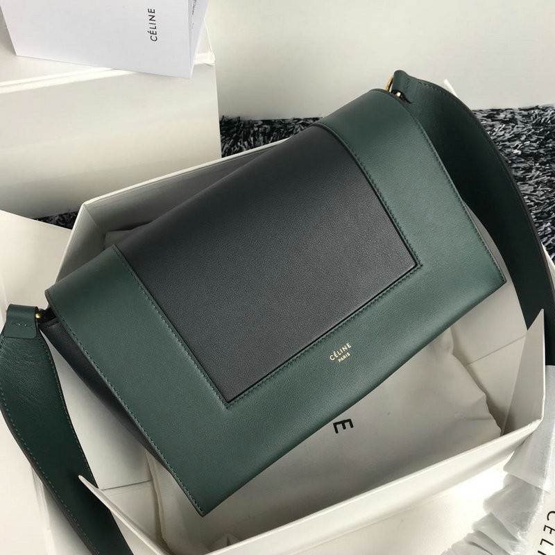 セリーヌ CELINE CC-CEB18003MK 2019年最新入荷 フレーム ショルダーバッグ フラップバッグ バイカラー レザー