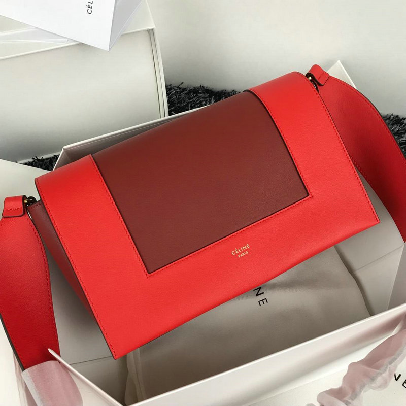 セリーヌ CELINE CC-CEB18003RJ 2019年最新入荷 フレーム ショルダーバッグ フラップバッグ バイカラー レザー