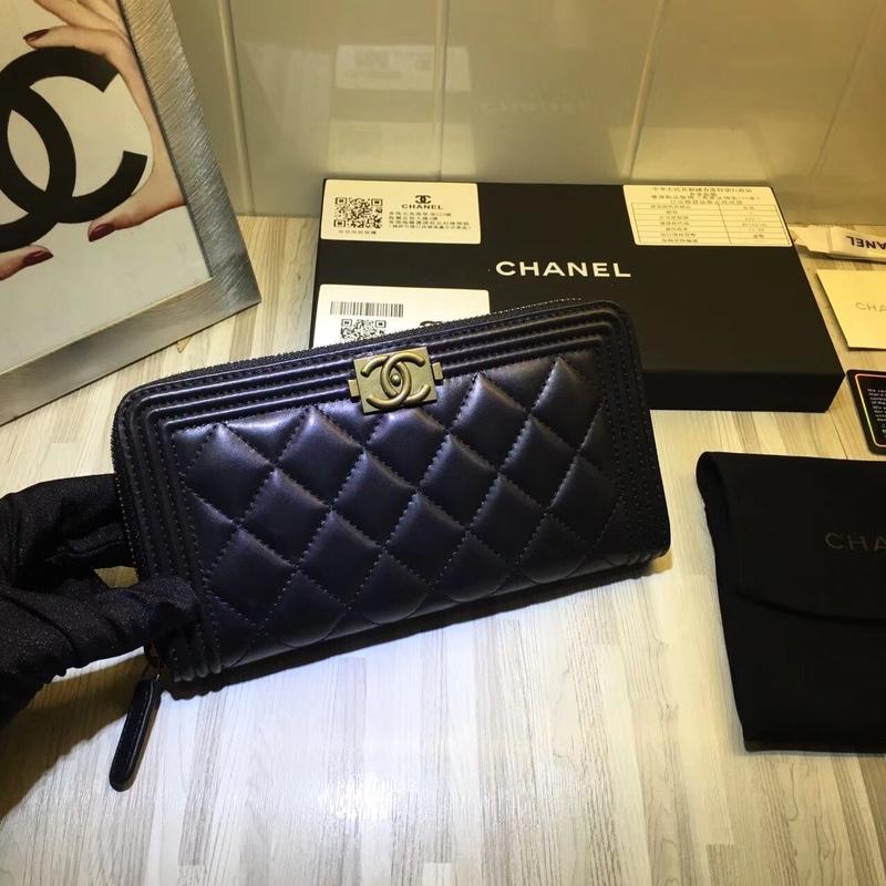商品名称：シャネル CHANEL CC-CH50071YJ 2019年最新入荷 ラウンドファスナー長財布 ジップウォレット ラムスキン 黒